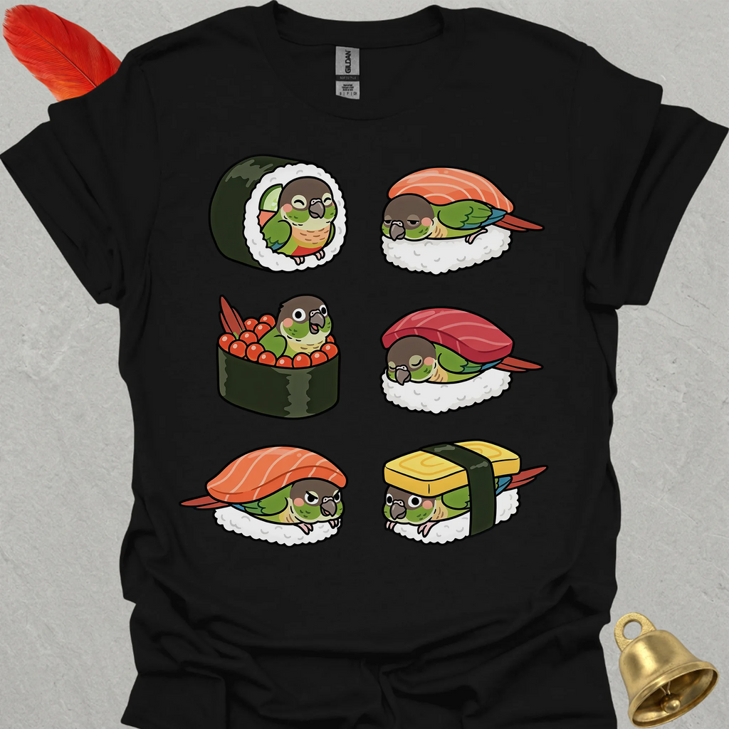 Green Cheek Conure Sushi T-Shirt