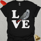 African Grey Parrot Bird Love T-Shirt