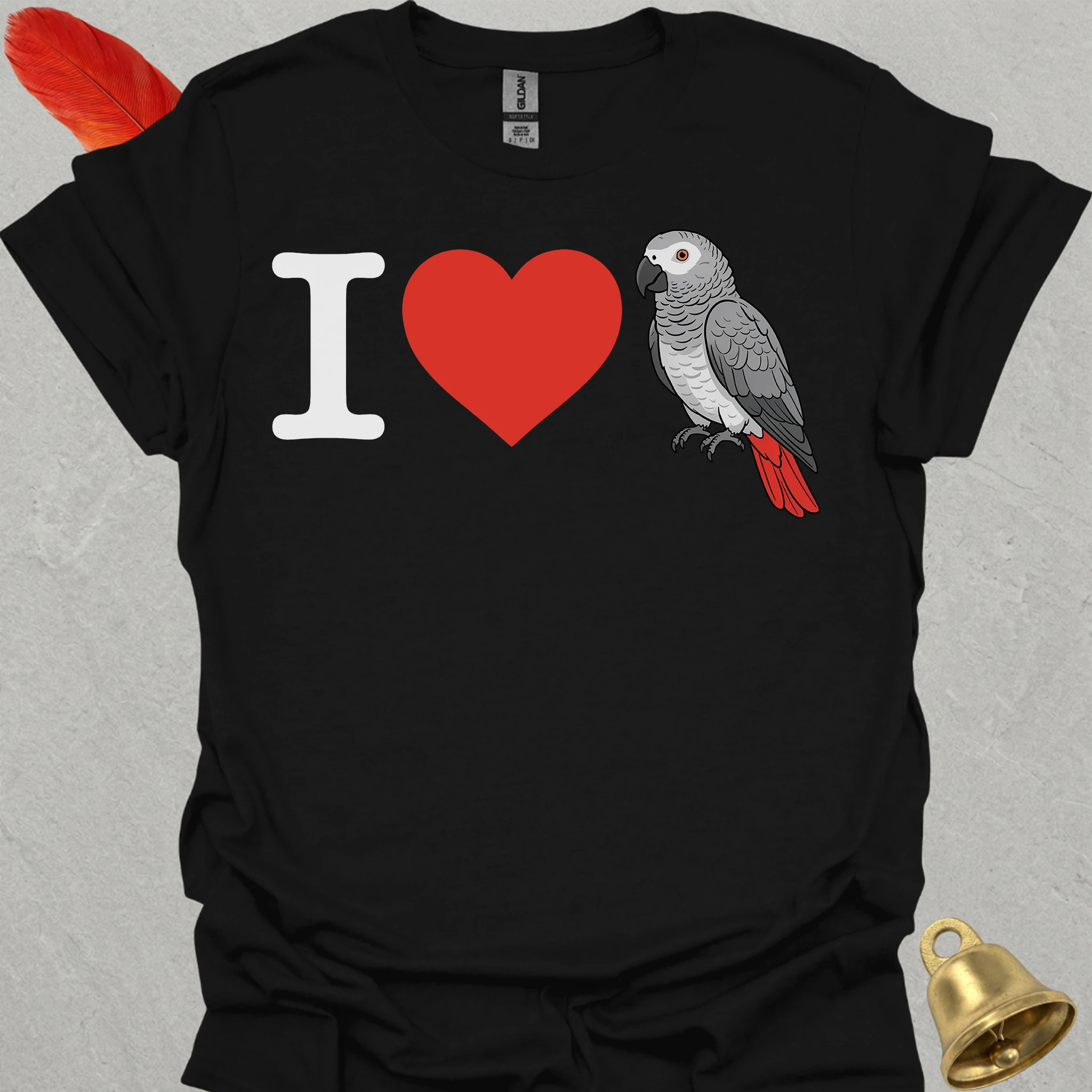 I Love African Grey Parrot T-Shirt