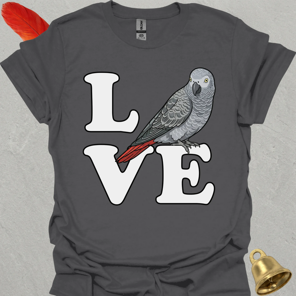 African Grey Parrot Bird Love T-Shirt