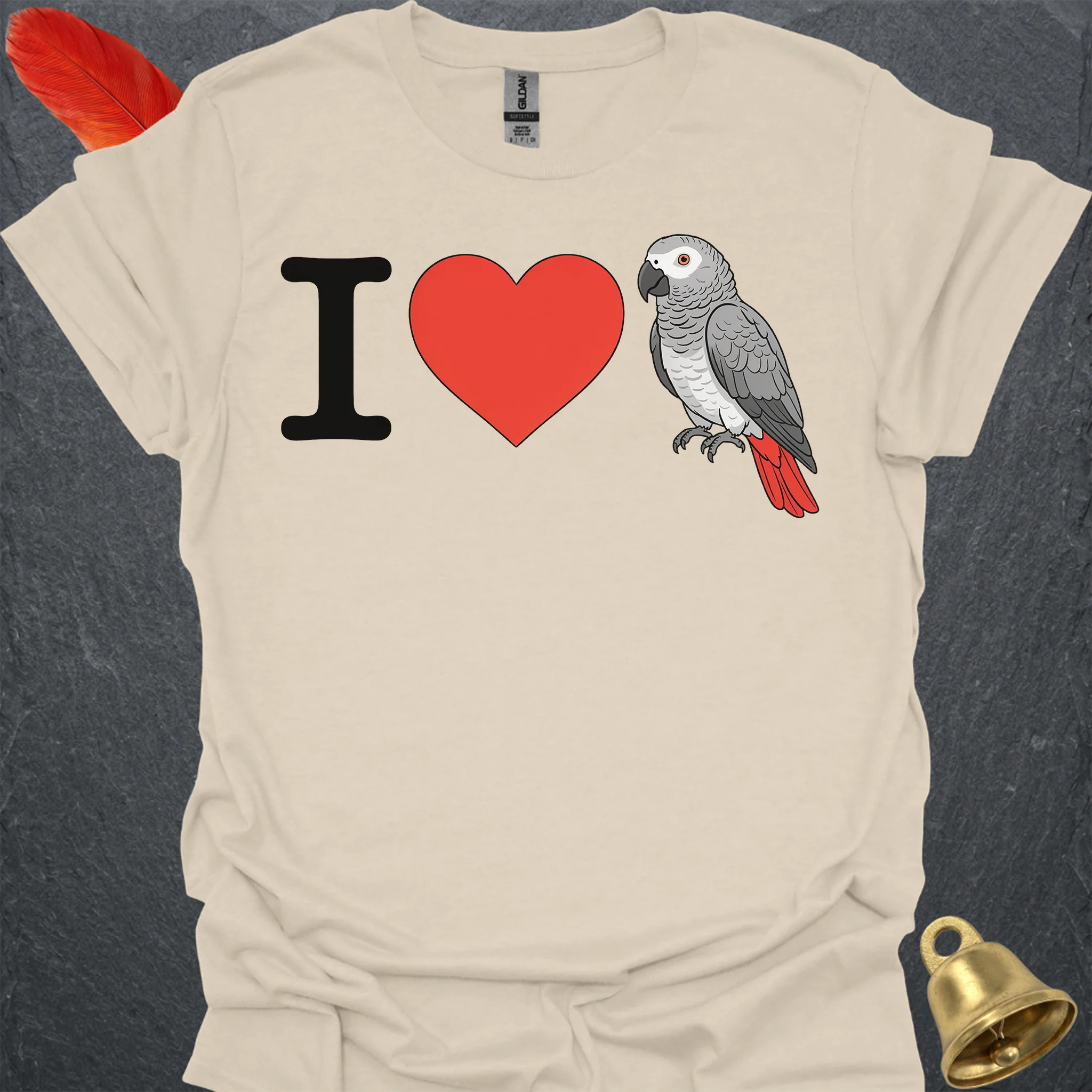 I Love African Grey Parrot T-Shirt