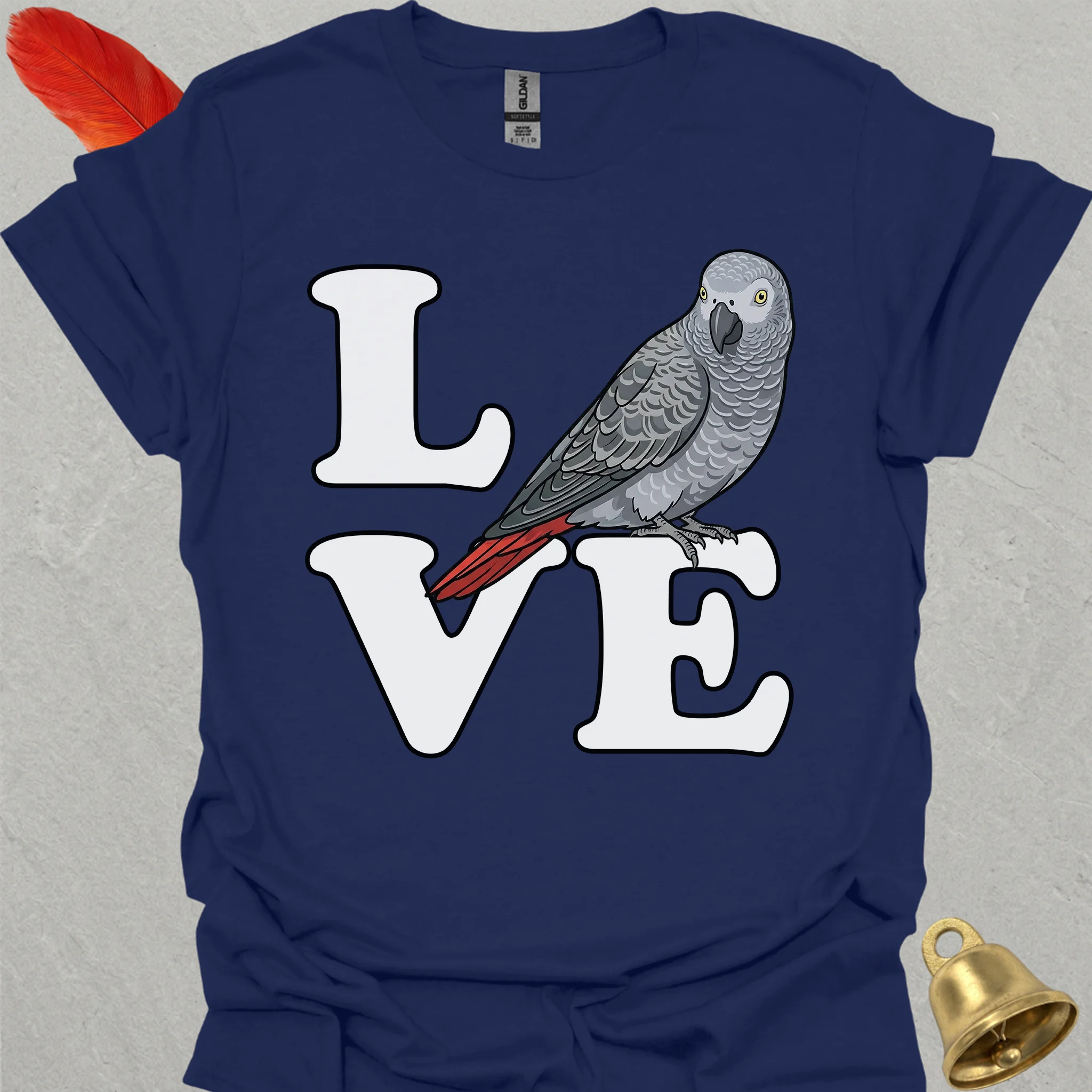 African Grey Parrot Bird Love T-Shirt