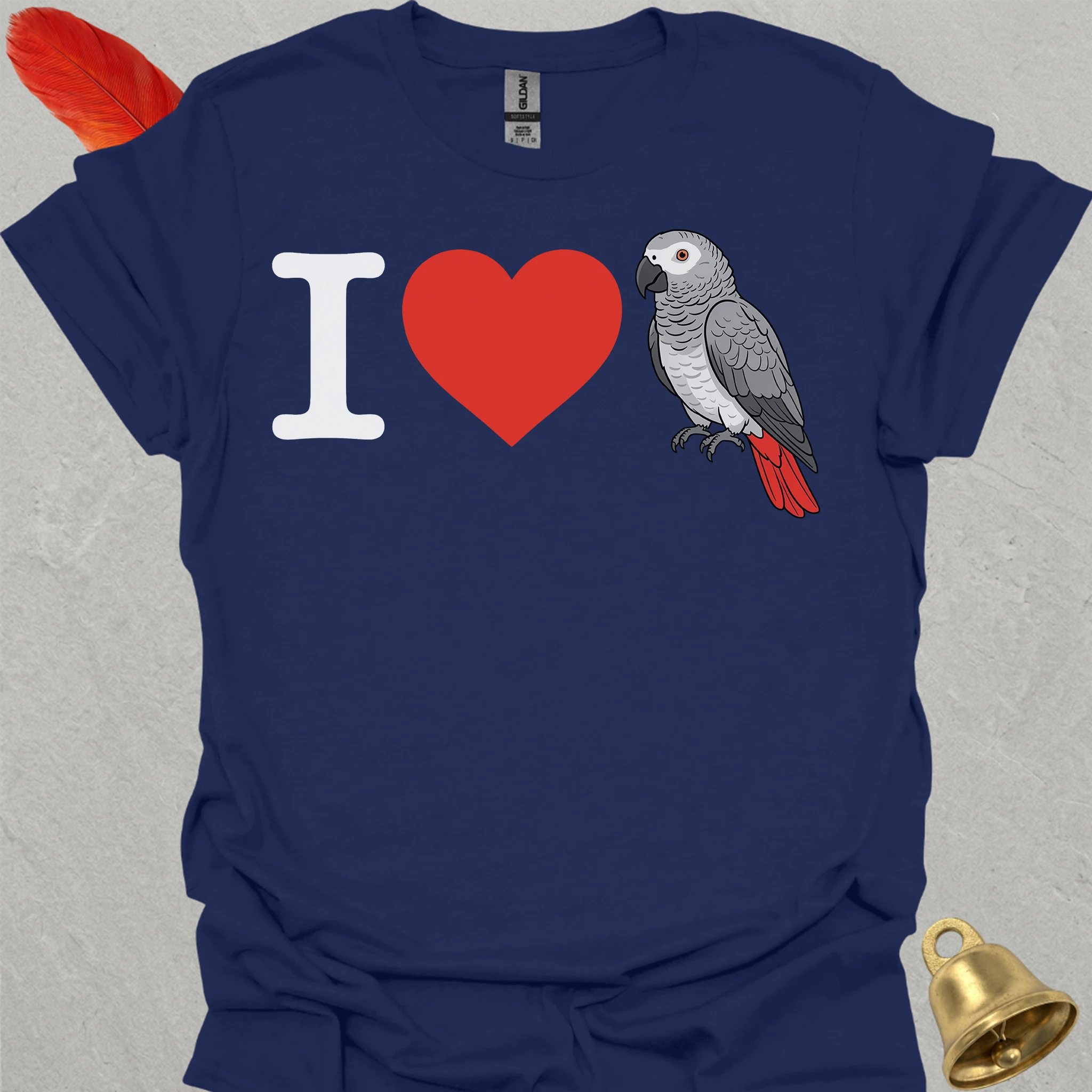 I Love African Grey Parrot T-Shirt