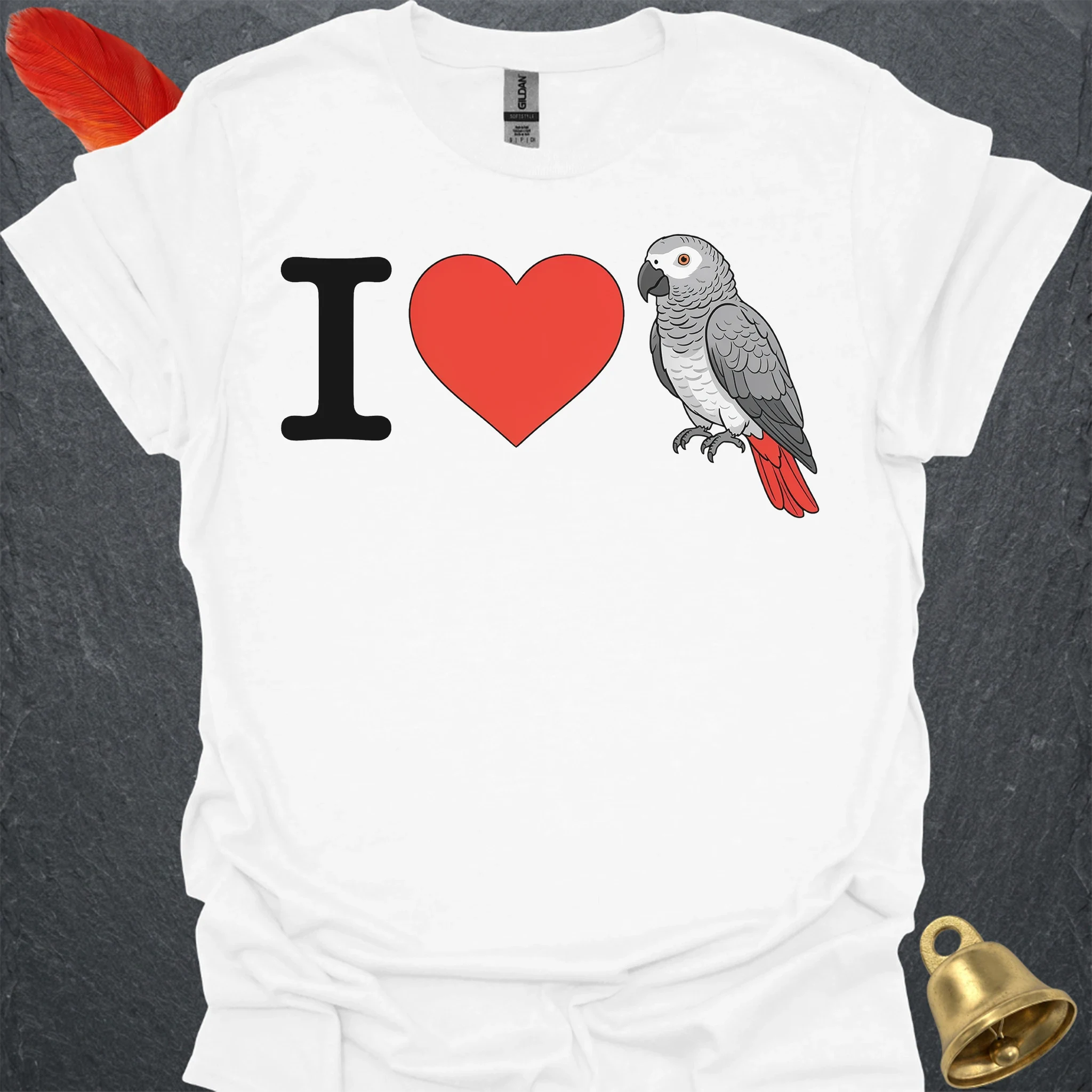 I Love African Grey Parrot T-Shirt