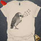 African Grey Parrot Blowing Wishes T-Shirt