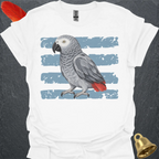 African Grey Parrot Brush T-Shirt