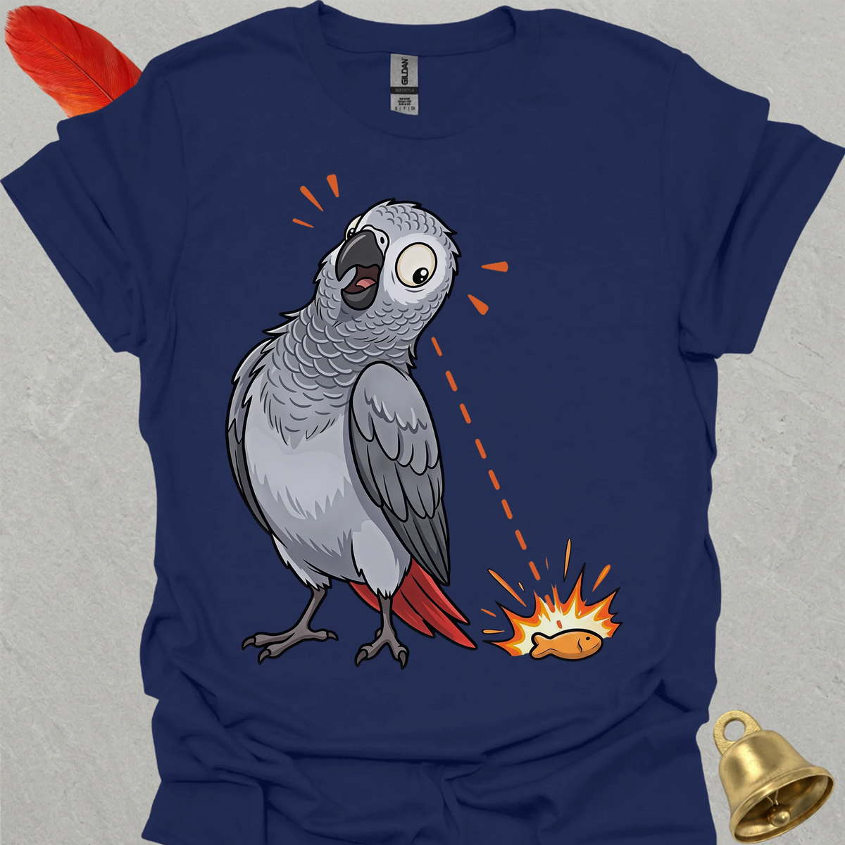 African Grey Parrot Eye on Prize T-Shirt