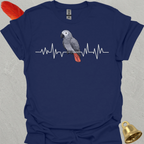 African Grey Parrot Heartbeat T-Shirt