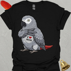 African Grey Parrot I Love Mom T-Shirt