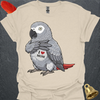 African Grey Parrot I Love Mom T-Shirt