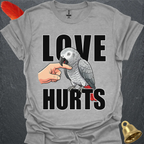 African Grey Parrot Love Hurts T-Shirt