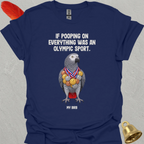 African Grey Parrot Olympic Pooper T-Shirt