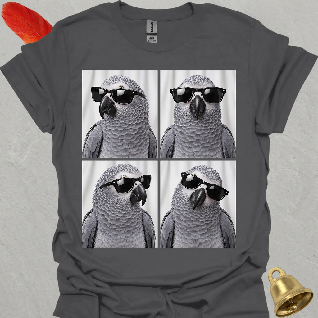 African Grey Parrot Photobooth T-Shirt