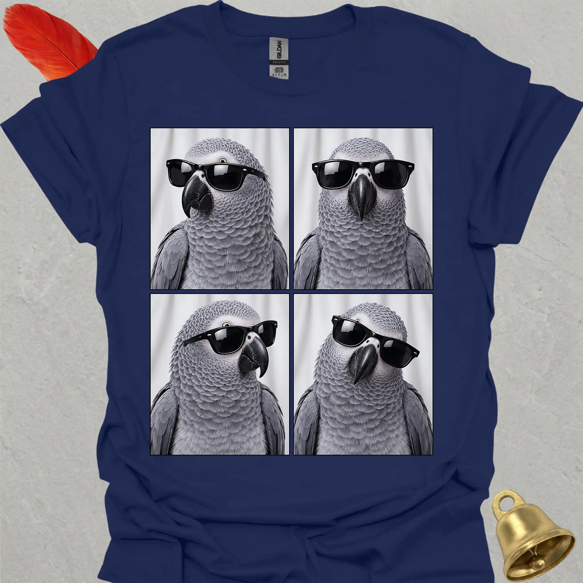 African Grey Parrot Photobooth T-Shirt