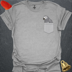 African Grey Parrot Pocket T-Shirt