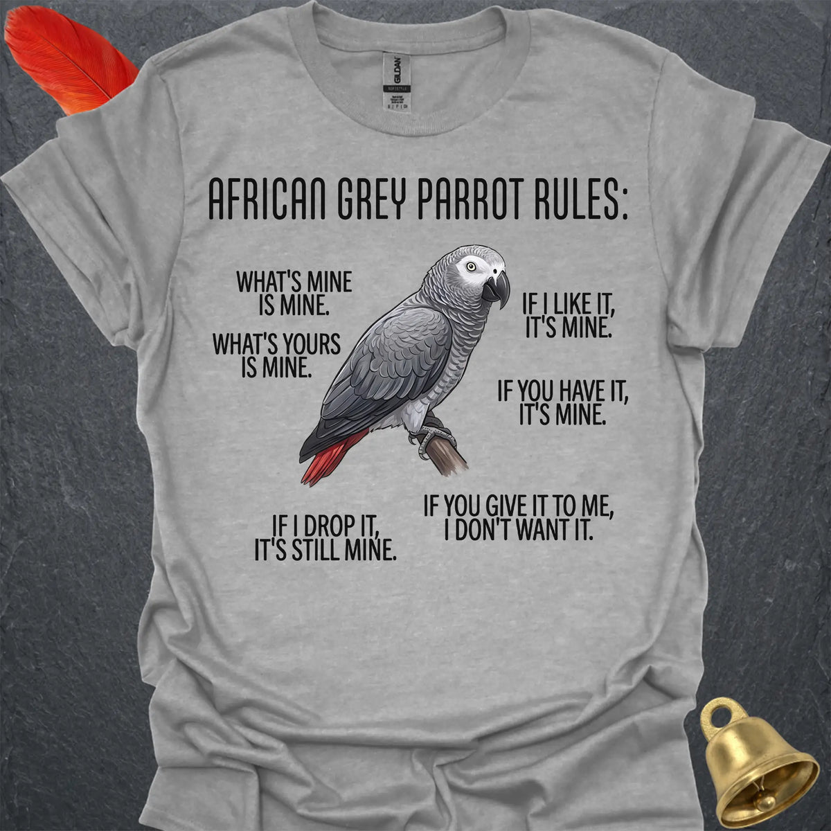 African Grey Parrot Rules T-Shirt