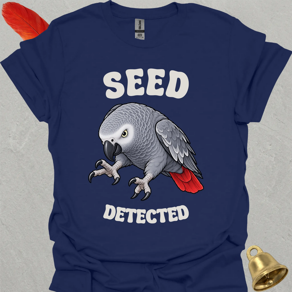 African Grey Parrot Seed Detected T-Shirt