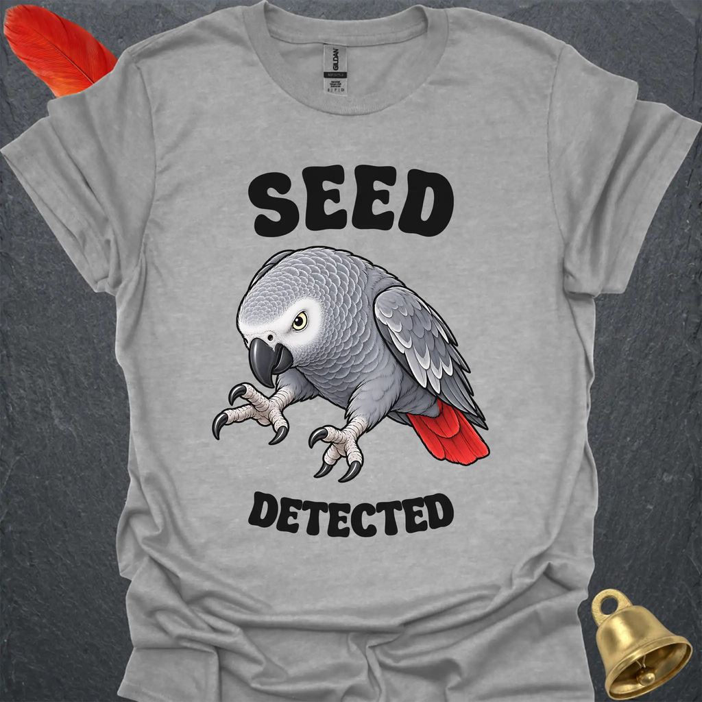 African Grey Parrot Seed Detected T-Shirt