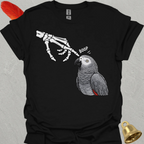 African Grey Parrot Skeleton Boop T-Shirt