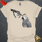 African Grey Parrot Skeleton Boop T-Shirt