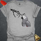 African Grey Parrot Skeleton Boop T-Shirt