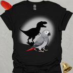 African Grey Parrot T-Rex T-Shirt