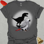 African Grey Parrot T-Rex T-Shirt