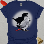 African Grey Parrot T-Rex T-Shirt