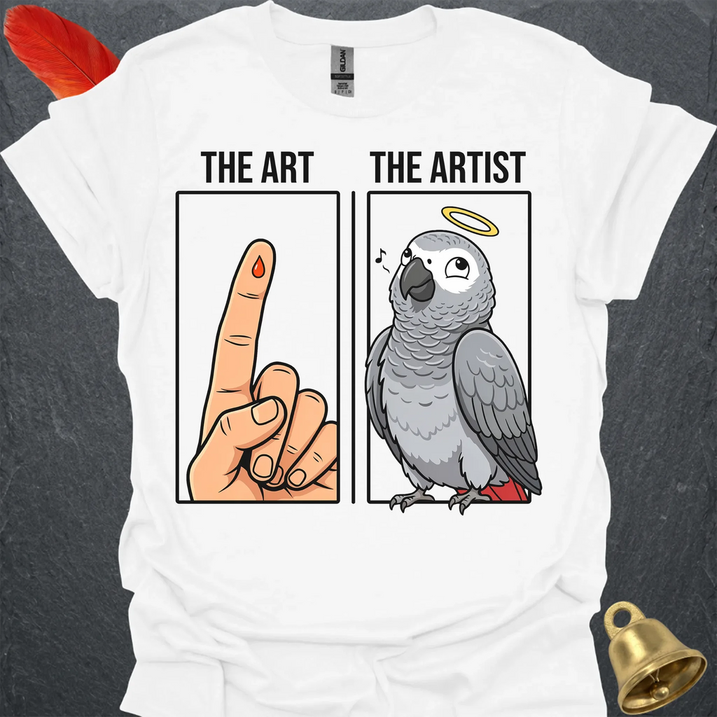 African Grey Parrot The Artist T-Shirt
