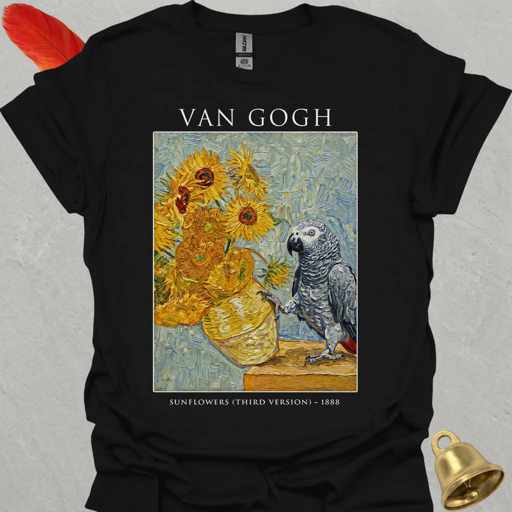 African Grey Parrot Van Gogh T-Shirt