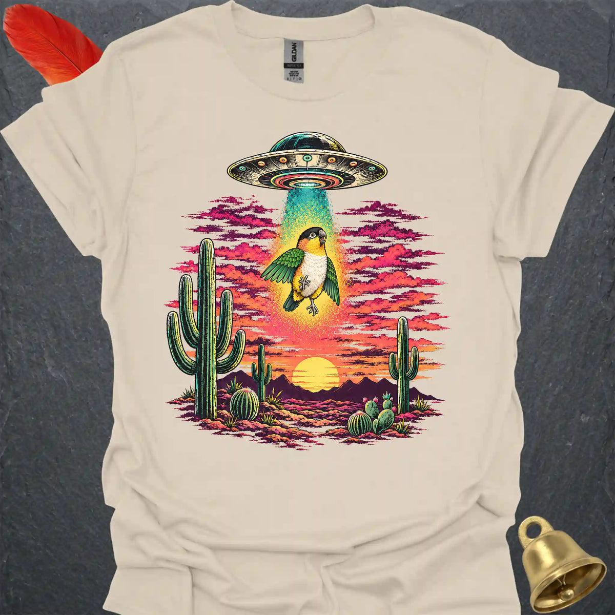 Black-Headed Caique Abduction T-Shirt