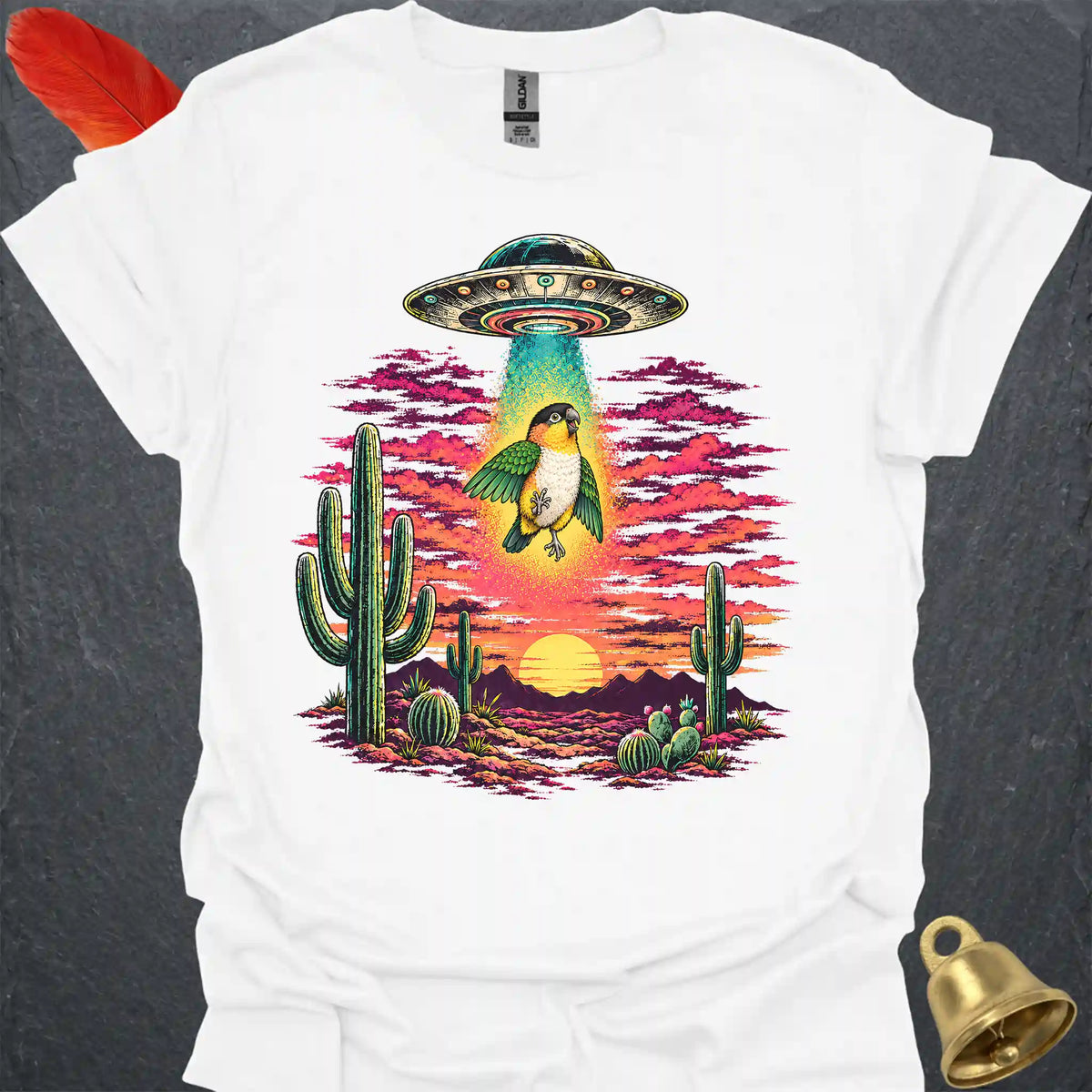 Black-Headed Caique Abduction T-Shirt