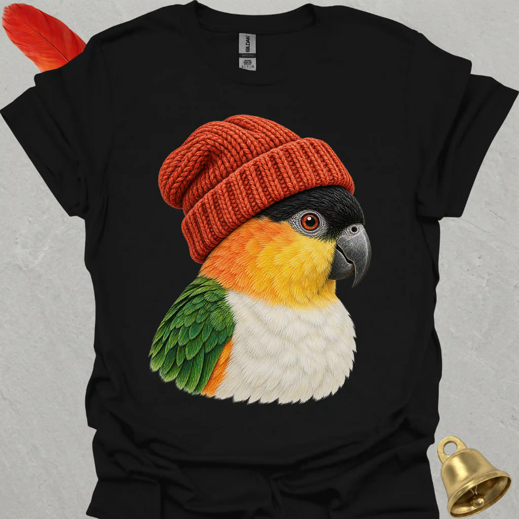 Black-Headed Caique Beanie T-Shirt