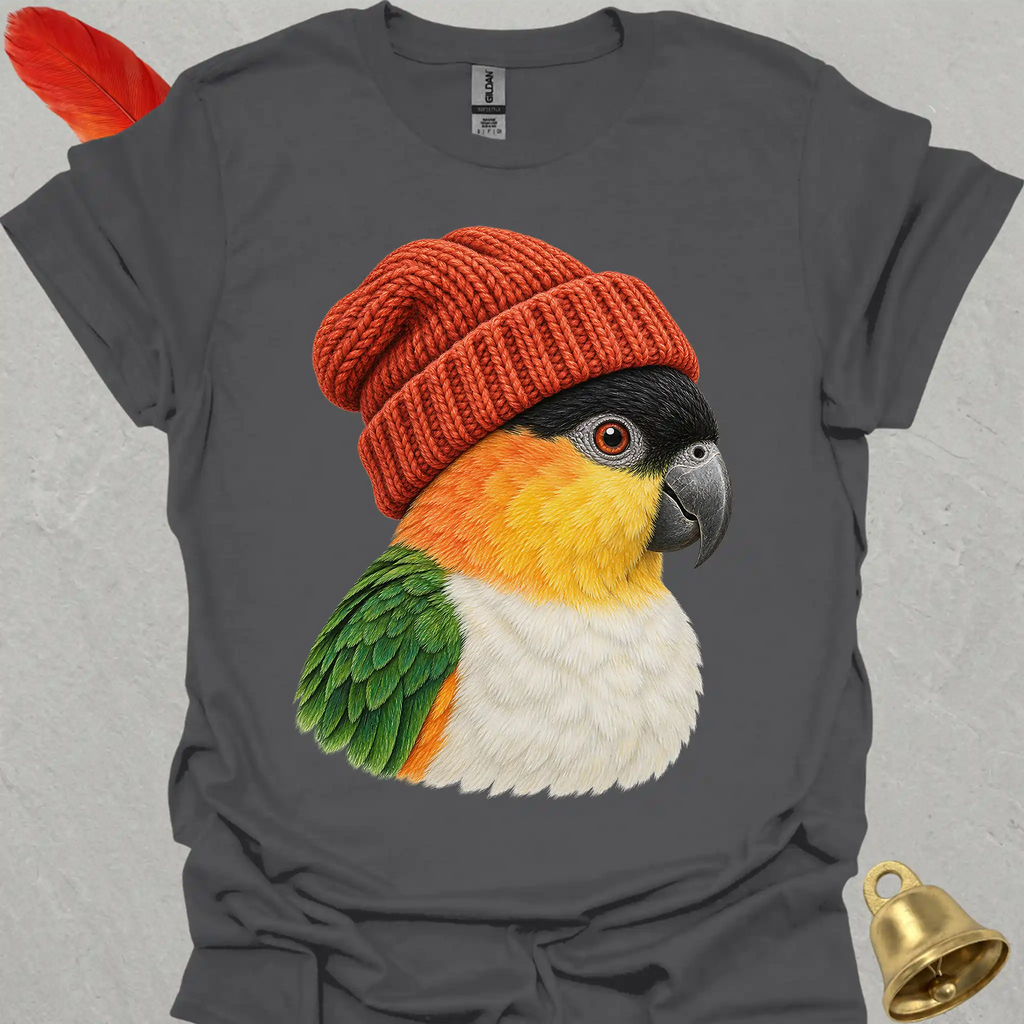 Black-Headed Caique Beanie T-Shirt