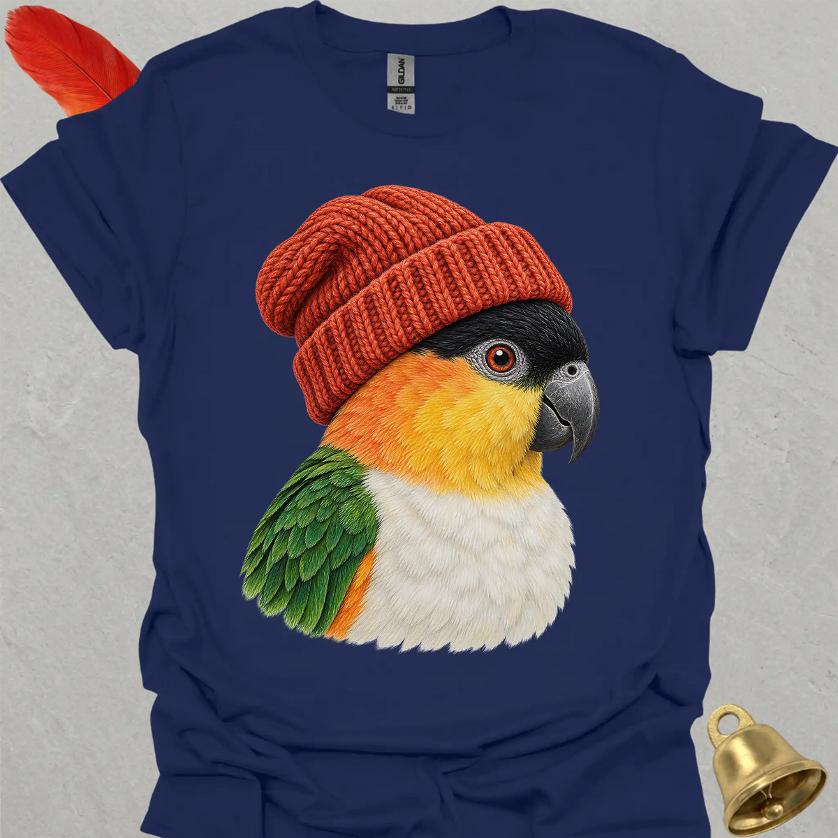 Black-Headed Caique Beanie T-Shirt