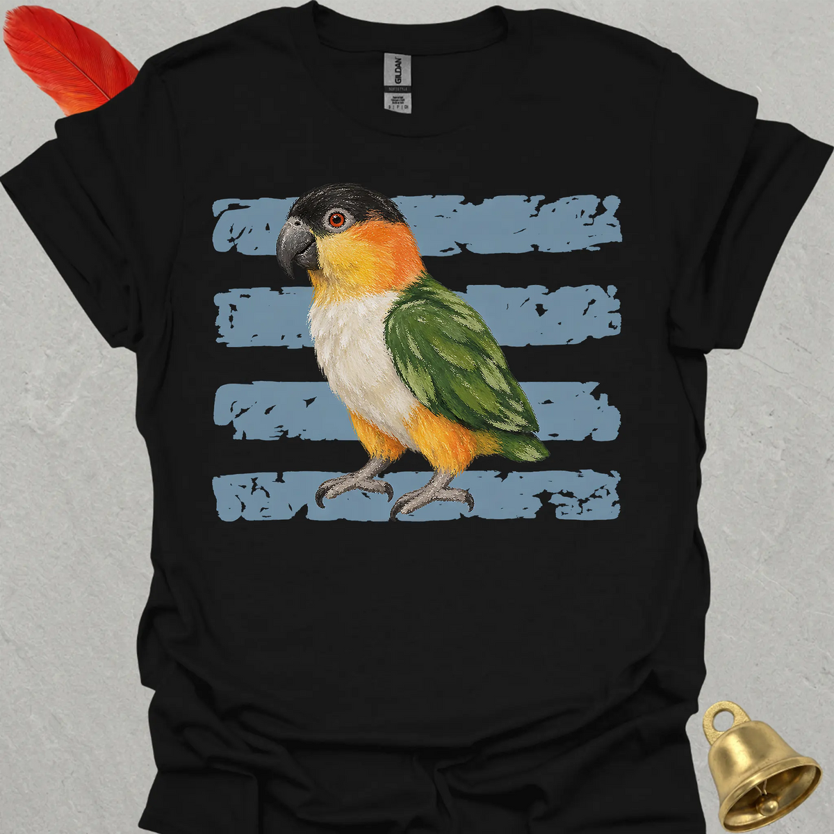 Black-Headed Caique Brush T-Shirt