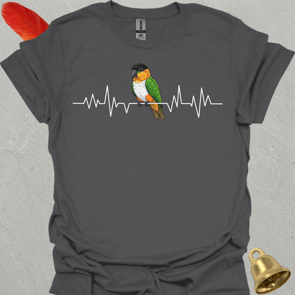 Black-Headed Caique Heartbeat T-Shirt