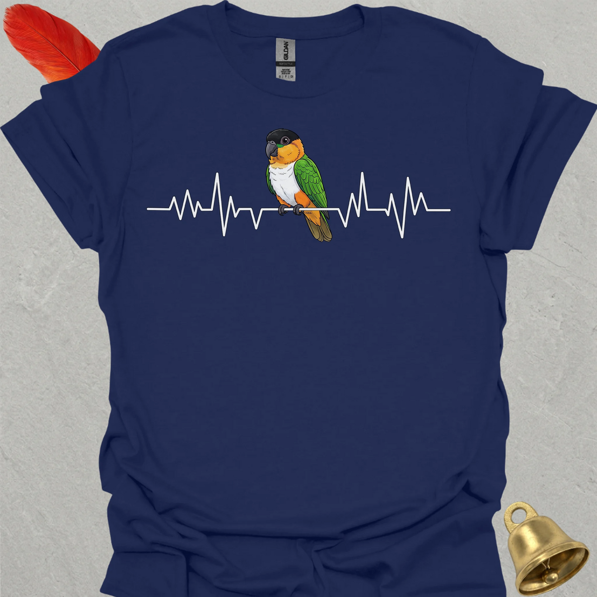 Black-Headed Caique Heartbeat T-Shirt
