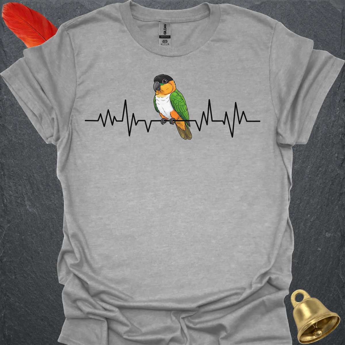 Black-Headed Caique Heartbeat T-Shirt