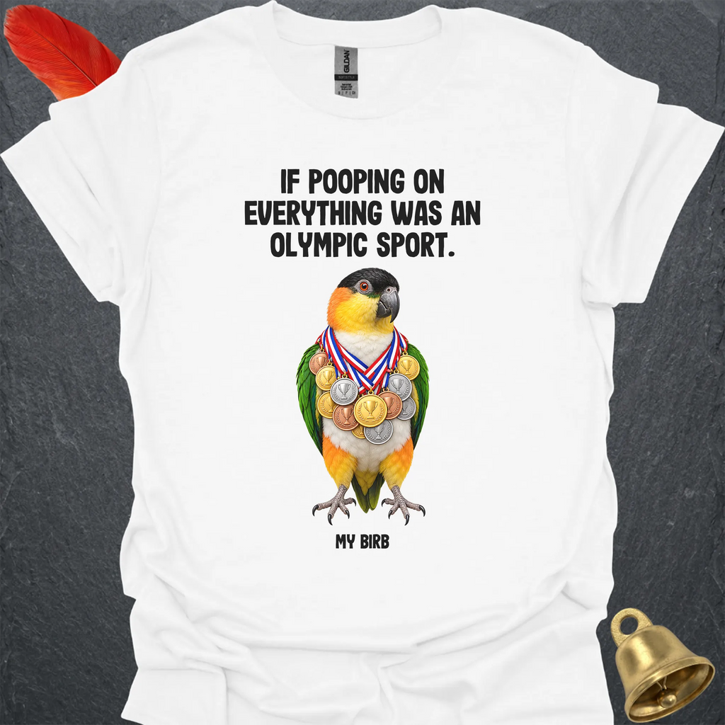 Black-Headed Caique Olympic Pooper T-Shirt