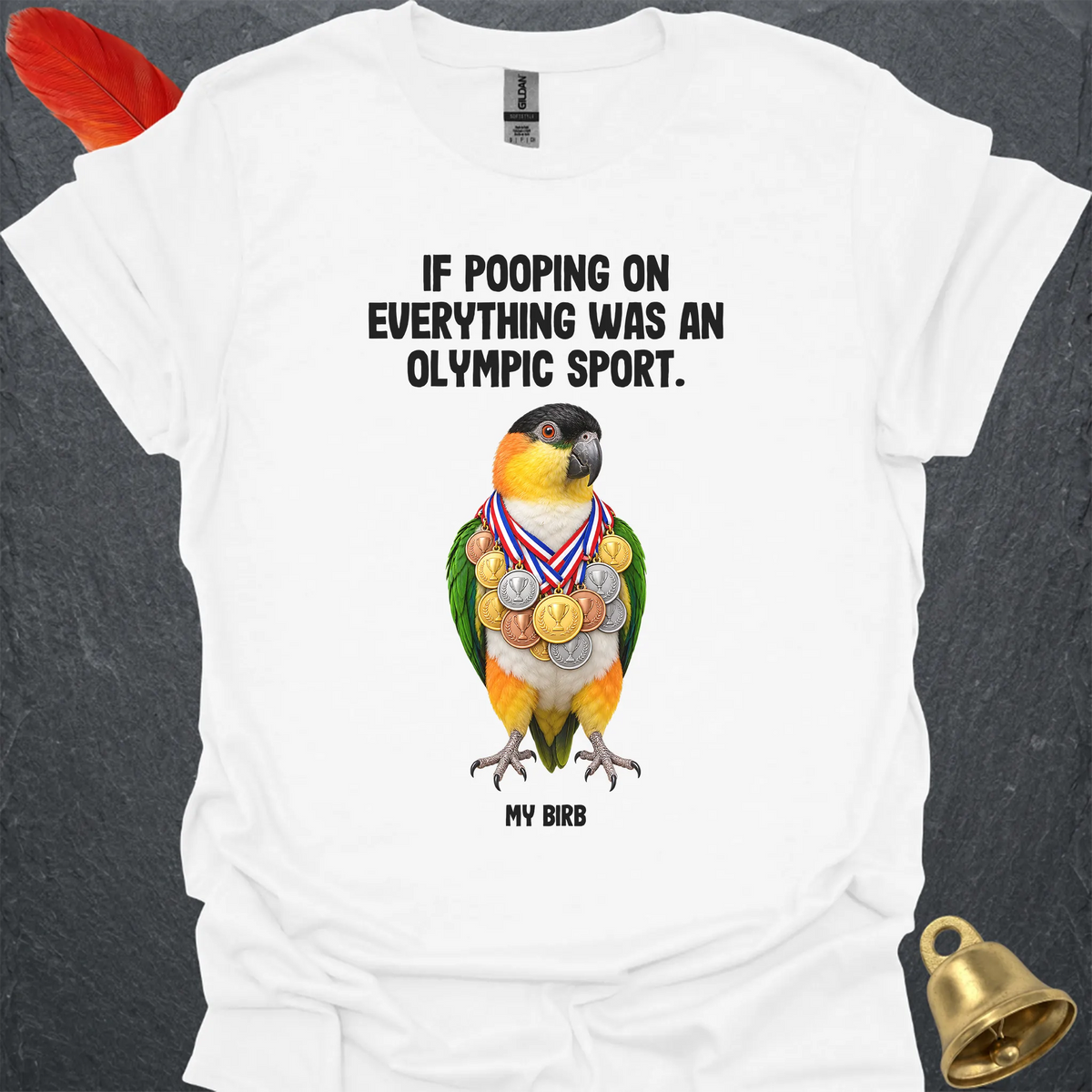 Black-Headed Caique Olympic Pooper T-Shirt