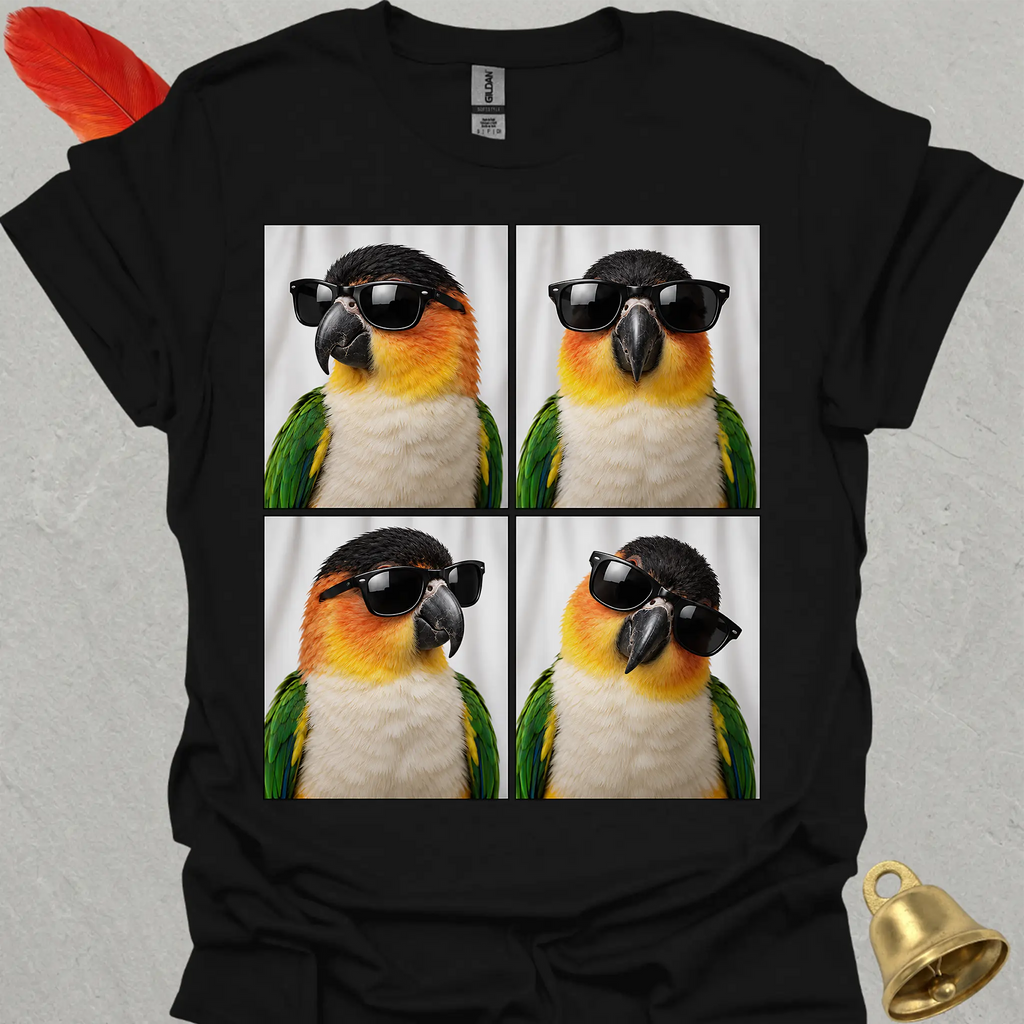Black-Headed Caique Photobooth T-Shirt