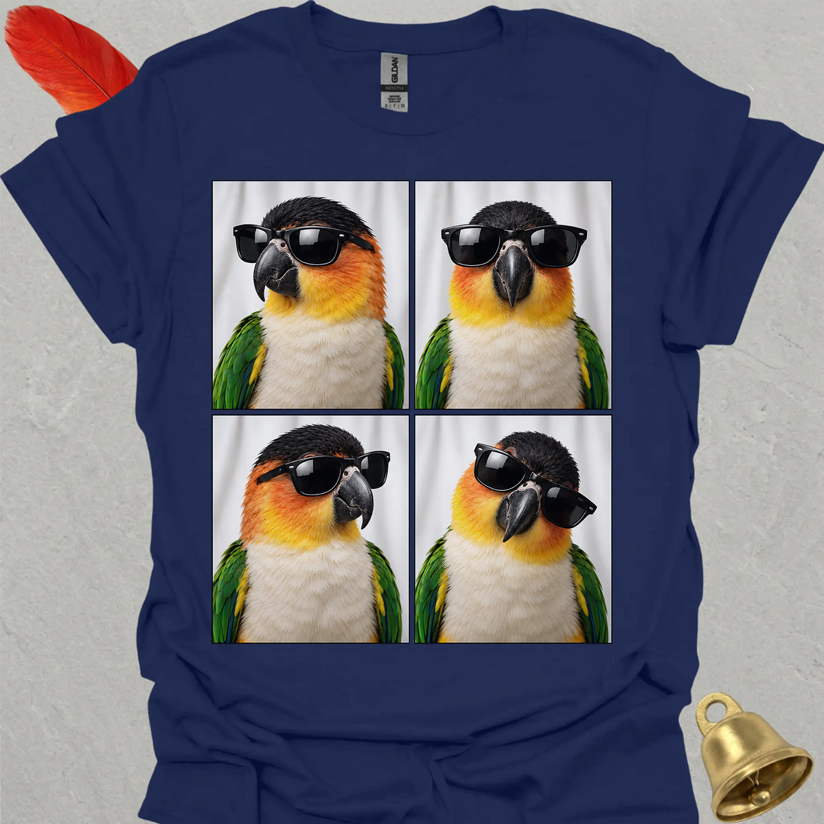 Black-Headed Caique Photobooth T-Shirt