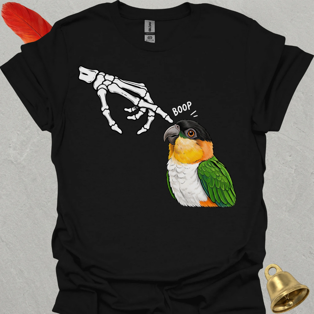 Black-Headed Caique Skeleton Boop T-Shirt