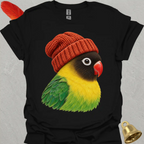 Black-Masked Lovebird Beanie T-Shirt