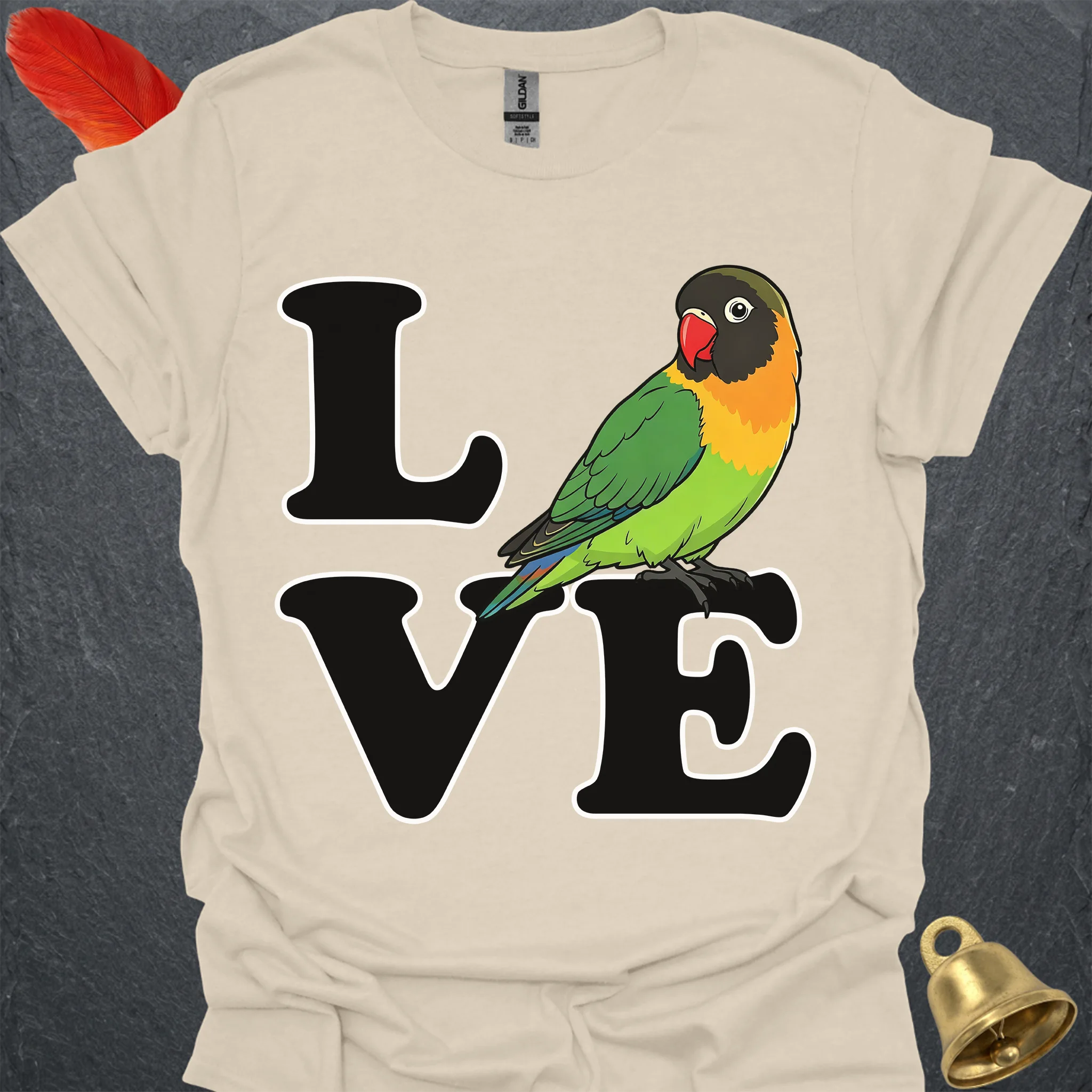 Black-Masked Lovebird Bird Love T-Shirt