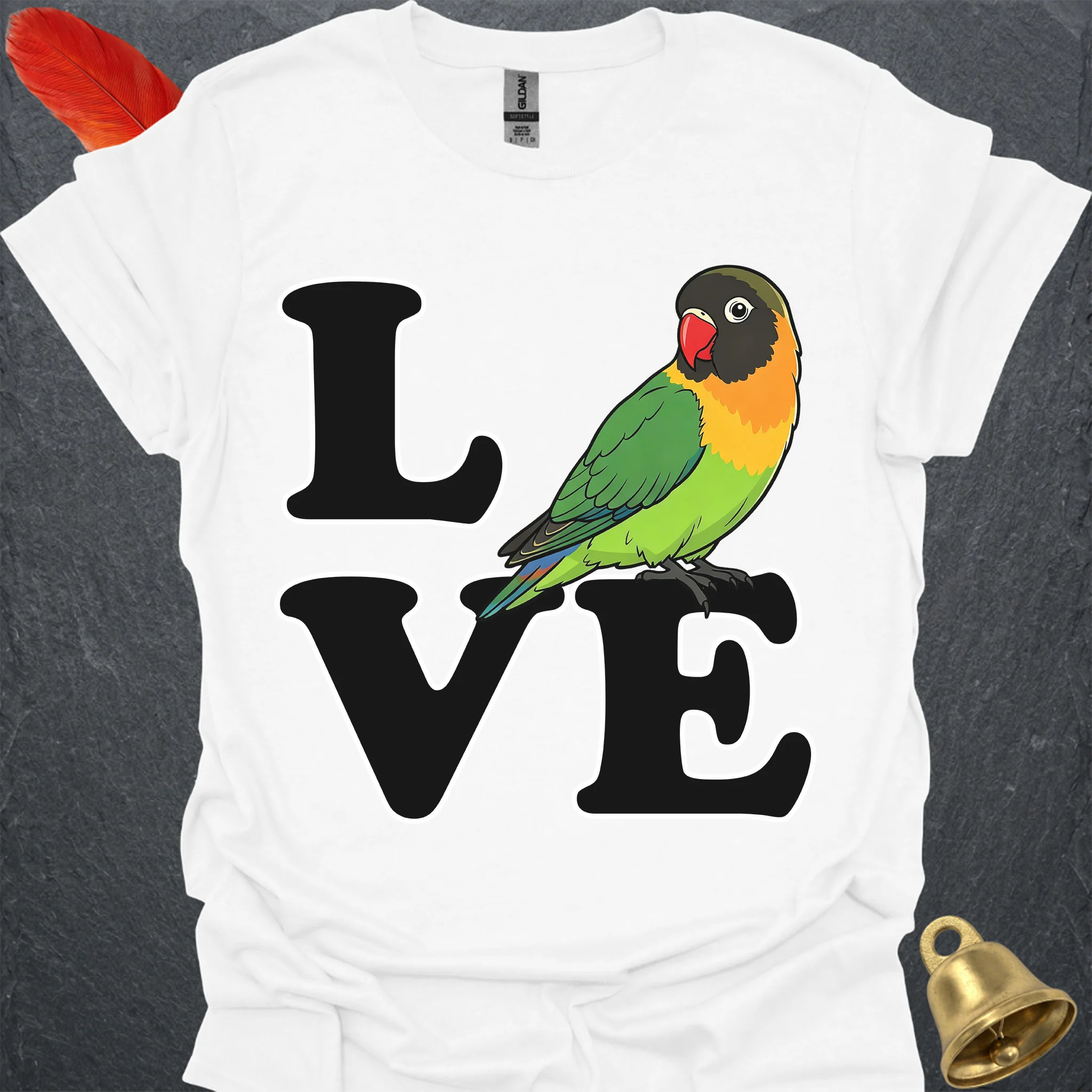 Black-Masked Lovebird Bird Love T-Shirt