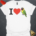 I Love Black-Masked Lovebird T-Shirt