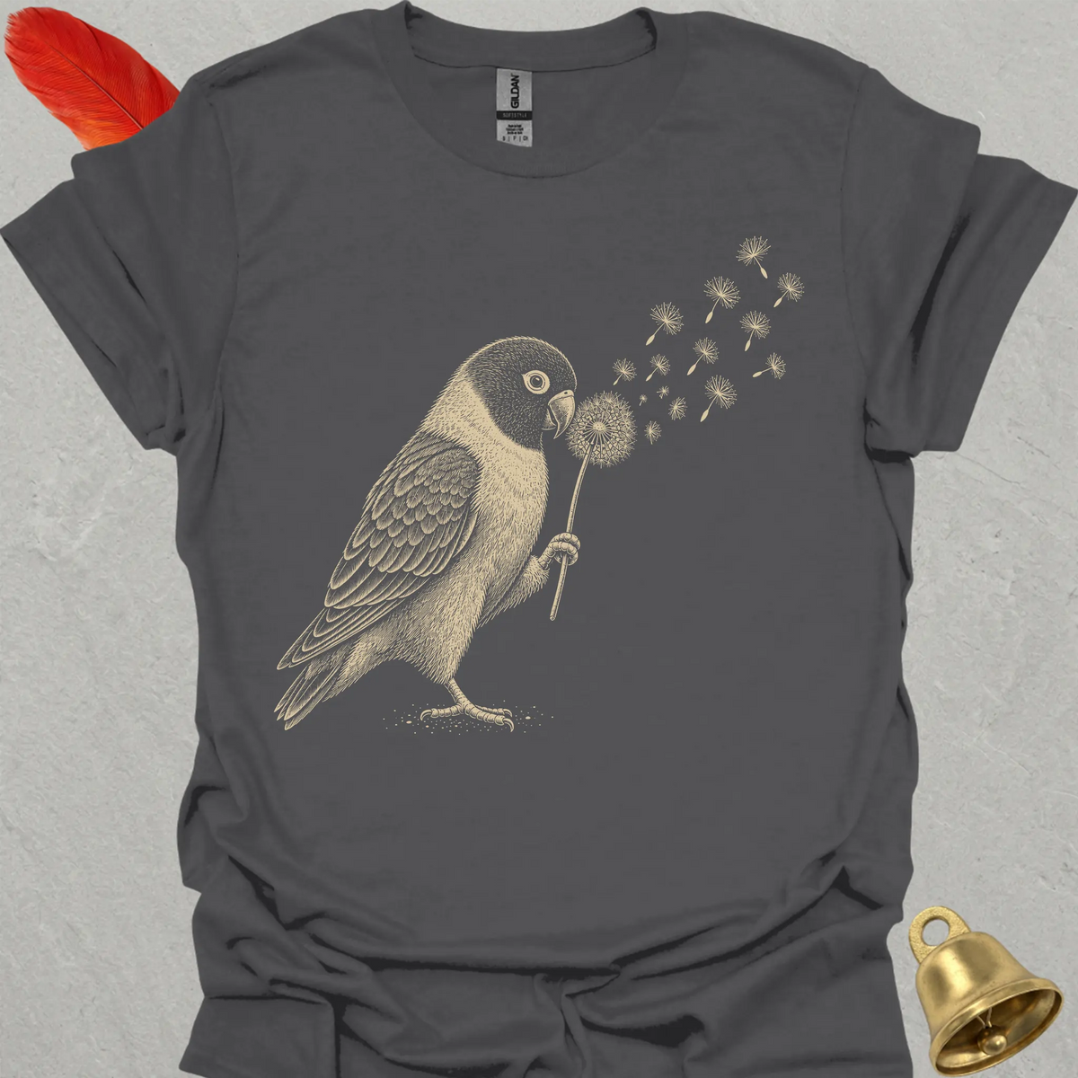 Black-Masked Lovebird Blowing Wishes T-Shirt