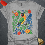 Black-Masked Lovebird Boho Flower T-Shirt